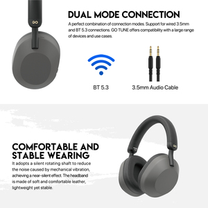 Fantech đi điều chỉnh wh06 <span class=keywords><strong>Bluetooth</strong></span> v5.3 Tai nghe không dây với Built-in microphone có thể điều chỉnh Earcup Over Ear Headphone - Product Image 4