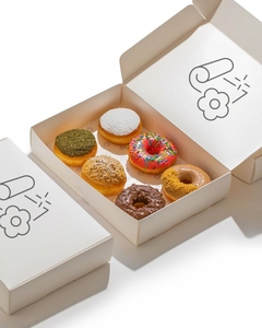 Scatola Rigida per Torte in Carta Ondulata <span class=keywords><strong>Rosa</strong></span> con Logo Personalizzato e Divisorio Interno, Imballaggio per <span class=keywords><strong>Pasticceria</strong></span> e Negozi di Dolci - Product Image 6