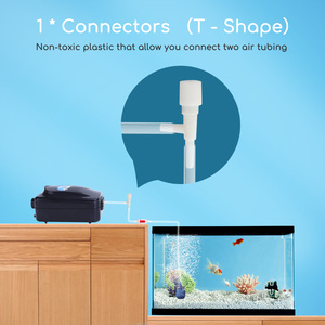 Nobleza 4-in-1 accessori pompa aria acquario 2m X 4mm tubo di ossigeno 1x valvola di ritegno 1x pietra d'aria per specie ittiche - Product Image 6