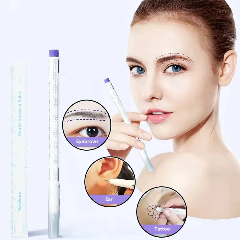 Free Sample Multi Color Surgical Tattoo Marker Skin White Skin Marker Pen With Surgical Rular