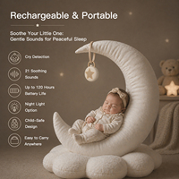 HiFiD Nouveau W39C Capteur Intelligent de Détection des Pleurs 21 Sons Apaisants Veilleuse 8 Couleurs Machine à Bruit Blanc pour Bébé pour le Sommeil