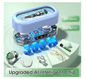 nouveautés Mini nettoyeur à ultrasons 110V 220V nettoyeur de bijoux à ultrasons 350ML Machine de nettoyage de lunettes - Product Image 4