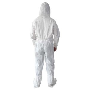 Traje de Protección Personal (EPP) Desechable Tipo 5/6 de Fábrica Junlong, Impermeable, Anticorte, Antiestático, con Capucha Integrada (<span class=keywords><strong>Película</strong></span> de PE Microporosa) - Product Image 3