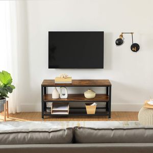 Supporto <span class=keywords><strong>TV</strong></span> per <span class=keywords><strong>TV</strong></span> up 43 pollici robusta Console portaoggetti in metallo piedini regolabili facile montaggio Design industriale mobili da soggiorno - Product Image 2