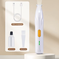 Tondeuse à poils pour animaux de compagnie en ABS à LED, 2 vitesses, lame de 18 mm, rechargeable par Type-C, pour toilettage des pattes de chiens et chats