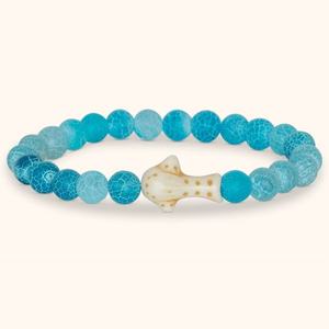2025 Summer Beach Naturstein Perlen Armband Edelstein Elastisches Armband Sinnvolles Rosenquarz Delphin Armband für Frauen Männer - Product Image 5
