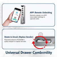 Casier intelligent EM168 moderne pour bureau et chambre, avec lecteur de carte RF invisible, compatible cartes EM, garantie 1 an, pour armoire, salle de sport, cuisine