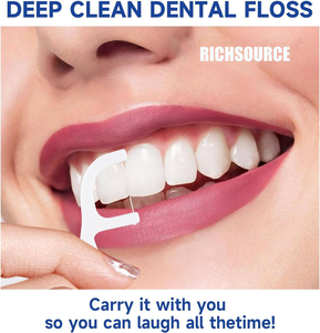 Menta aromatizzato uso quotidiano dentale per massaggiatore di gomma filo interdentale raccoglie denti per la pulizia profonda salute orale plettri fatti di bambù - Product Image 5