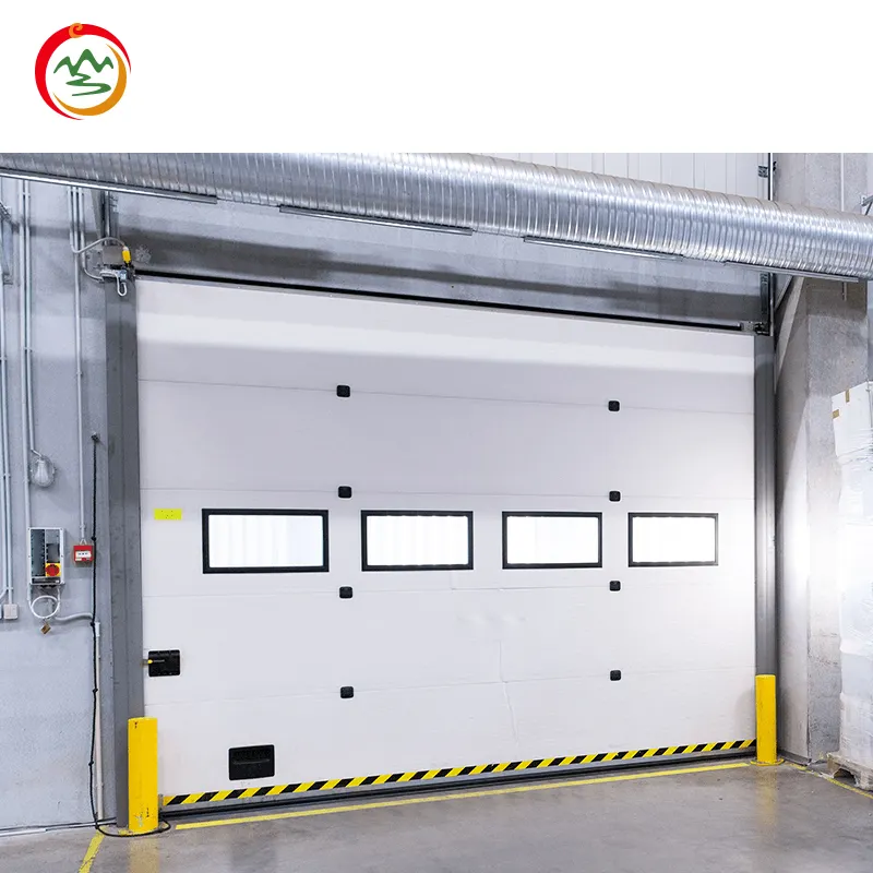 Industrial Automatic Overhead Steel Insulated Vertical Lifting Sliding Metal Steel Sectional insulation Door for Warehouse