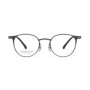 Montures de lunettes rondes en aluminium 2488, monture complète, légères, unisexes, verres en résine, origine Danyang - Product Image 1