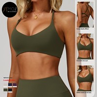 Soutien-gorge de sport Cloud Feel Yoga léger, séchage rapide, respirant, dos croisé, maintien moyen, écologique, pour la course et l'entraînement décontracté, pour femme