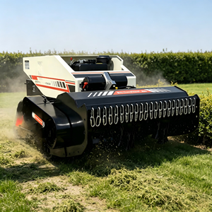 Tondeuse à fléaux RC DIY 1000 mm, télécommandée, <span class=keywords><strong>4</strong></span> temps, à essence, robuste, robot chenillé, pour pentes agricoles, coupe-herbe 600W - Product Image 3