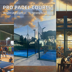 2024 SSPADEL Precio de fábrica Cubierta de pista de Pádel Panorámica Interior Pista de tenis de Pádel Césped artificial de acero Calidad Tenis de pádel - Product Image 2