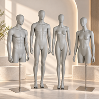 Mannequins de vitrine pour magasin de vêtements, modèles féminins et masculins, corps entier, blanc brillant, pour présentation de vêtements