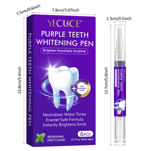 YECUCE Travel Friendly menthe rafraîchissante neutralise les tons jaunes violet stylo <span class=keywords><strong>de</strong></span> blanchiment des dents instantané - Product Image 2