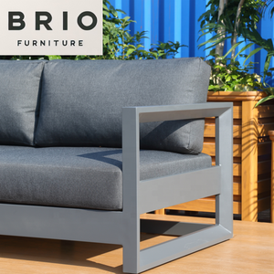 Juego de Sofás de Aluminio Modernos para Exteriores, Venta Directa de Fábrica, Sofá de Patio Económico al por Mayor para Jardín, <span class=keywords><strong>Terraza</strong></span>, Cafetería y Hotel - Product Image 5