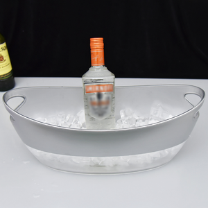 Bandejas Transparentes de Plástico PP para Bebidas, Enfriador de Vino con Forma de Bote de 7L con Asas - Product Image 1