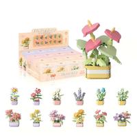 Set de Bloques de Construcción de Flores DIY, Flor de Cerezo, Tulipán, Girasol, Juguete Educativo de Plástico ABS, Ladrillos de Plantas de Jardín para Niños, Decoración del Hogar