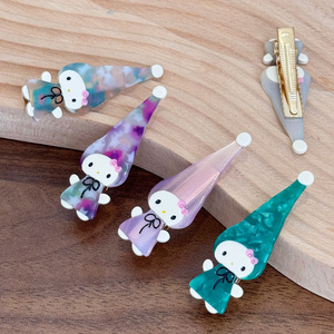 Fermaglio per capelli a becco d'anatra in fibra di acetato fatto a mano XIYU, con simpatico cartone animato |   Accessorio Multifunzionale per Coda di Cavallo e Frangia per Bambini - Product Image 3