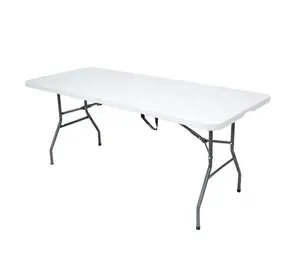 folding table outdoor party aluminum white plastic 6ft camping dinning folding tables for events