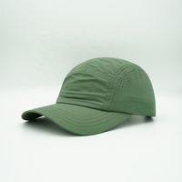Topi Berkemah 5 Panel Berpinggiran Lengkung, Dapat Disesuaikan, Tahan Air, Bahan Poliester, Cocok untuk Lari, Memancing, Mendaki Gunung, dan Panjat Tebing