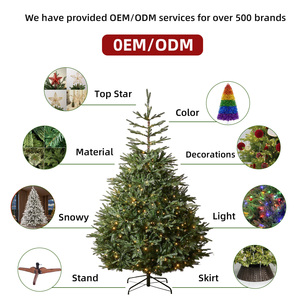 Árbol de Navidad Artificial para Interiores, OEM/ODM de Fábrica, de PE/PVC, con Aspecto Realista, sin Espacios, Retardante de Llama, en Varios Colores y Alturas - Product Image 5
