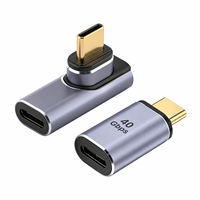 Adaptateur USB-C Femelle vers USB-C Mâle 100W, Convertisseur OTG, Charge Rapide, Synchronisation des Données, Connecteur pour Ordinateur Portable, Conception Coudée