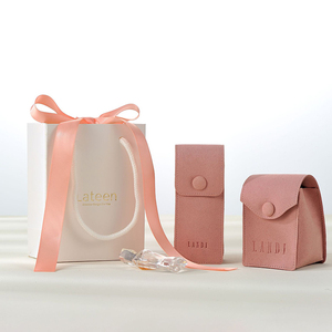 Custom 1.2mm <b>Thick</b> Microfiber Jewelry Gift Bag for Bracelet <b>Ring</b> Packaging Pouch with Bottom Side for Convenient Storage - Product Image 1