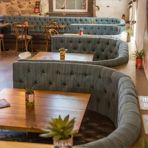 Hotelmöbel-Lieferant gewerbliche moderne sektionale Sofa-Ständer halbkreisiger Food-Ständer Sitzmöbel Restaurant-Ständer-Sets