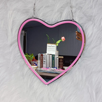 Enseigne Néon LED Cœur USB Personnalisée, Décoration Murale en Acrylique Transparent pour la Maison, le Bureau, les Magasins, les Fêtes d'Anniversaire, les Entreprises et les Hôpitaux