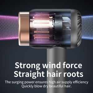Sèche-cheveux ionique professionnel sans fil haute vitesse 110000 tr/min, compact, faible bruit, séchage <span class=keywords><strong>rapide</strong></span>, alimentation USB/électrique pour usage domestique <span class=keywords><strong>et</strong></span> hôtelier - Product Image 4