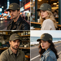 Gorra de béisbol de sarga de color personalizado, gorra de papá con logotipo bordado, gorra informal ajustable de moda urbana para hombres y mujeres