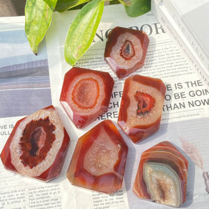 Gran oferta de Fanshi, torre de cornalina Natural, cristal pulido, Ágata roja, Sardonyx, piedras preciosas planas, Equilibrio Energético, decoración curativa - Product Image 2