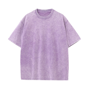 LEDUO高品質ODM 250gsm メンズ100%コットンTシャツ 無地ヴィンテージデザイン ヘビーニットジャージー ルーズフィット ウォッシュドTシャツ メンズ向け - Product Image 5