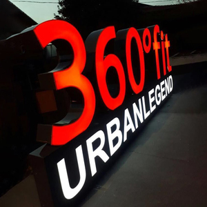 Attrezzature pubblicitarie convenienti 3D LED <span class=keywords><strong>lettere</strong></span> illuminate con valutazione IP68 per parchi a tema pubblicitari esterni - Product Image 1