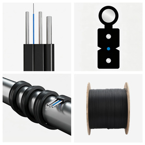 Cable de Fibra Óptica FTTH GJYXFCH OEM de Fábrica, 1/2/4 Hilos, G657A1, Interior/Exterior, LSZH, Cable Plano de 2x5mm con Alambre de Acero FRP - Product Image 3