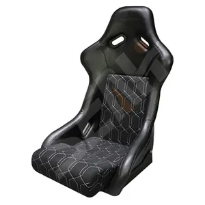 SEAHI Black Cloth Racing Seat Universal Adjustable Bucket Sport Car Racing Seat With Slider