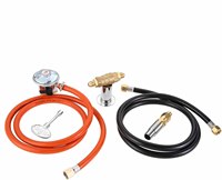 Kit de gaz pour foyer extérieur 150K BTU avec régulateur de propane, système de commande, ensemble de tuyaux et mélangeur d'air métallique 1/2 pouce de remplacement