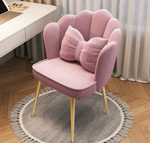 Silla de Comedor Moderna y Económica de Estilo Nórdico, Blanca, para Interiores, Hogar, Restaurante, de Metal, con Tapizado de Terciopelo Petala - Product Image 1