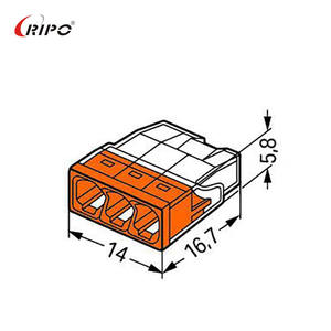 PCT-243 d'usine RIPO (2273-243) Borne de montage à 3 broches avec accessoires de connecteur de liaison de contact - Product Image 3