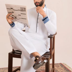 Latest Design Islamic <b>Men</b> <b>Shalwar</b> <b>Kameez</b> Side Pockets Comfortable Fit Regular Length Quick Dry Wrinkle Free Party Wear All - Product Image 4