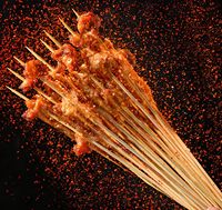 Ecologische, moderne, vierkante bamboe spiesjes voor Thanksgiving shish kebabs en groente/fruit kebobs