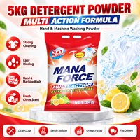Lessive en poudre haute mousse parfum citron 5KG en sac vrac pour le Sénégal et l'Afrique, lavage à la main et en machine, OEM