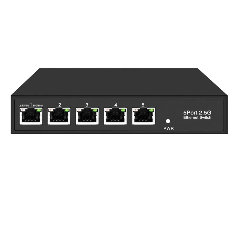 도매 가격 플러그 앤 플레이 5X2.5g Rj45 Base-t 포트, 80Gbps 스위치 용량, 2.5gb 네트워크 스위치 5 포트 Vlan 지원