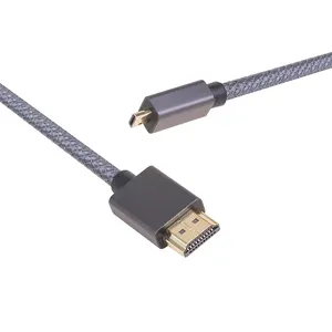 Cabo hdmi trançado de alta definição, o mais novo cabo certificado de hdmi para transmissão de áudio e sinal de vídeo