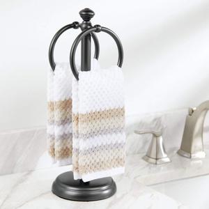 Portasciugamani <span class=keywords><strong>da</strong></span> Lavabo Autoportante - Portasciugamani a 2 Anelli Indipendente - Product Image 1