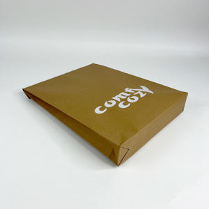 Eco-Friendly Yellow Kraft Paper Bags - Custom White Logo Printed Self-Adhesive Seal Envelope Pouches for <b>Small</b> Business - Product Image 6