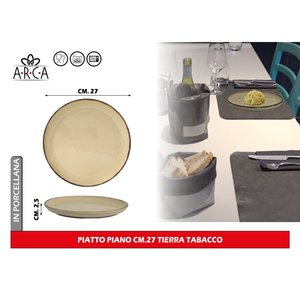 Piatti e Stoviglie Durevoli Tierra Tabacco Flat Plate 27 cm - Collezione - Product Image 1