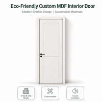 Portes intérieures modernes en bois massif écologiques et insonorisées pour chambre, bureau à domicile, salle à manger, salle de bain