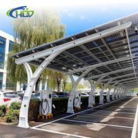 Système de montage au sol solaire galvanisé à chaud, structure de stationnement solaire extérieure en aluminium, directement de l'usine